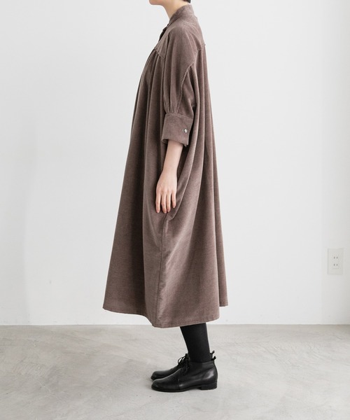 note et silence (ノートエシロンス)の「【 AMB100貨 】3_4SLV Long Gather Dress(ワンピース・レディース・ベージュ・FREE)」の18枚目の写真