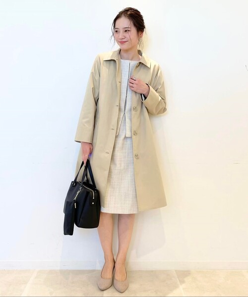 SHOO・LA・RUE(シューラルー)の「【S-3L】クラッシーツイード切り替えワンピース(ワンピース・レディース・ベージュ系その他4/ネイビー系7・01/02/03/04/05)」の9枚目の写真