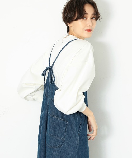 Lee（リー）の「【トップス＆ボトムセット】バルーントップス＆サロペットスカート（セットアップ・レディース・インディゴブルー・SMALL/MEDIUM）」の5枚目の写真