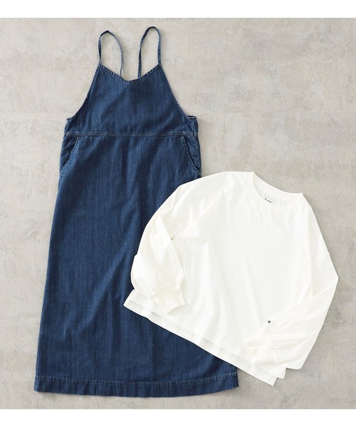 Lee（リー）の「【トップス＆ボトムセット】バルーントップス＆サロペットスカート（セットアップ・レディース・インディゴブルー・SMALL/MEDIUM）」の4枚目の写真