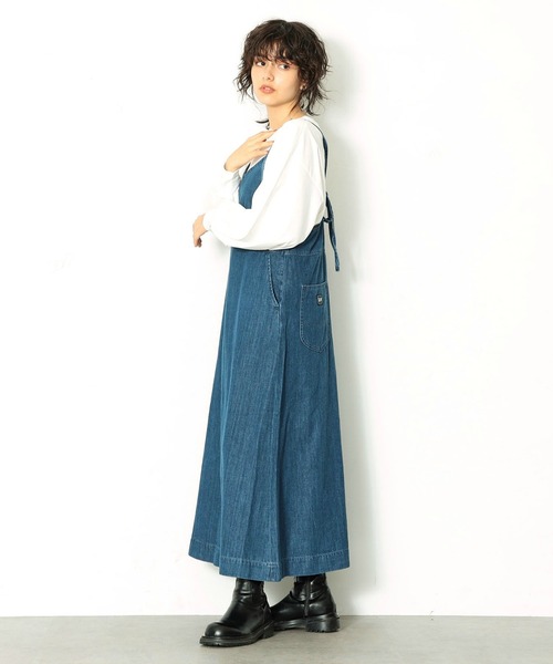 Lee（リー）の「【トップス＆ボトムセット】バルーントップス＆サロペットスカート（セットアップ・レディース・インディゴブルー・SMALL/MEDIUM）」の13枚目の写真