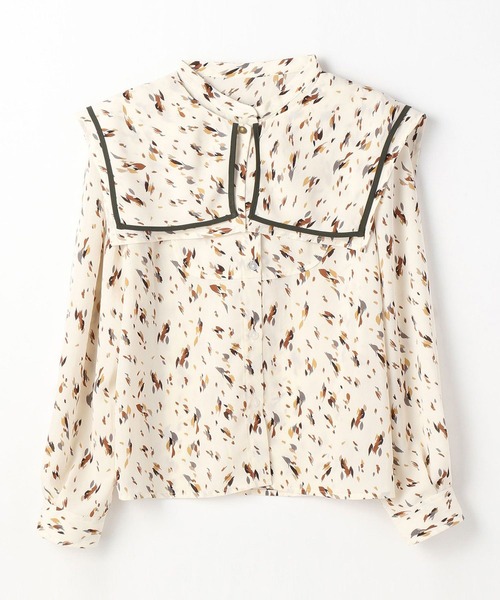 179/WG(イチナナキュウダブルジー)の「パイピングビッグカラーブラウス(シャツ/ブラウス・レディース・ブラック系/ホワイト系/ベージュ/オフホワイト・MEDIUM)」の18枚目の写真