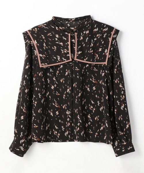 179/WG(イチナナキュウダブルジー)の「パイピングビッグカラーブラウス(シャツ/ブラウス・レディース・ブラック系/ホワイト系/ベージュ/オフホワイト・MEDIUM)」の5枚目の写真