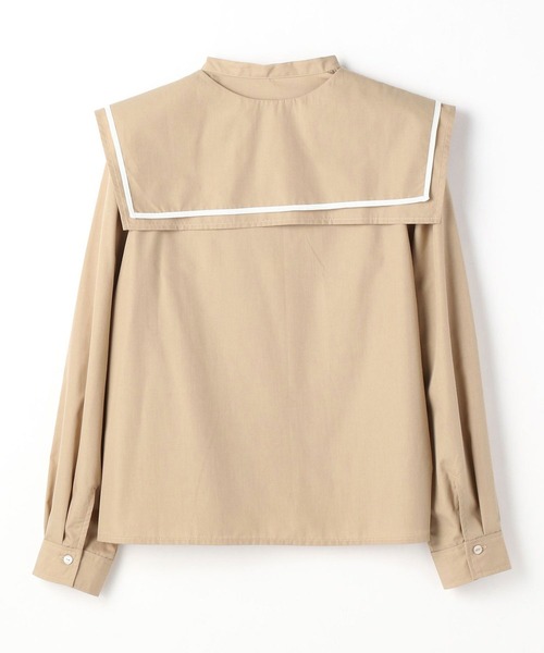 179/WG(イチナナキュウダブルジー)の「パイピングビッグカラーブラウス(シャツ/ブラウス・レディース・ブラック系/ホワイト系/ベージュ/オフホワイト・MEDIUM)」の8枚目の写真