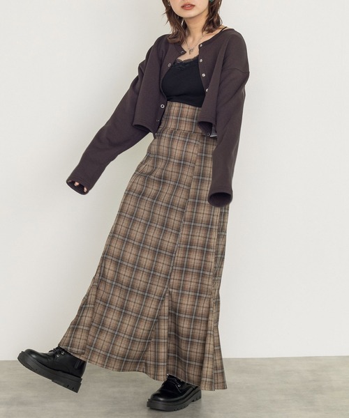 w closet（ダブルクローゼット）の「ハイウエストチェックマーメイド