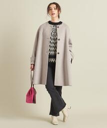 BEAUTY&YOUTH UNITED ARROWS | BY メルトンビーバーノーカラーフレアコート ∴(その他アウター)