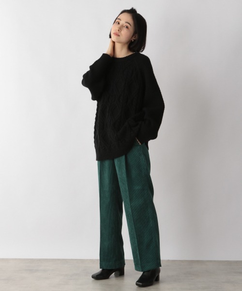 LOWRYS FARM（ローリーズファーム）の「ケーブルプルオーバーLS　239427（ニット/セーター・レディース・アイボリー/ブラック/ダークブラウン/オレンジ・FREE）」の8枚目の写真