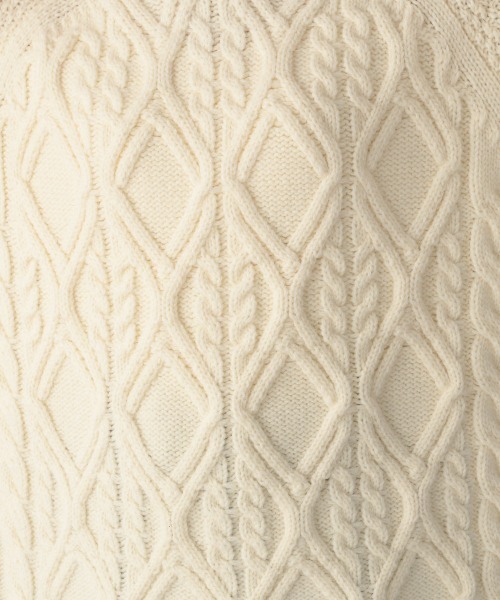 LOWRYS FARM（ローリーズファーム）の「ケーブルプルオーバーLS　239427（ニット/セーター・レディース・アイボリー/ブラック/ダークブラウン/オレンジ・FREE）」の12枚目の写真