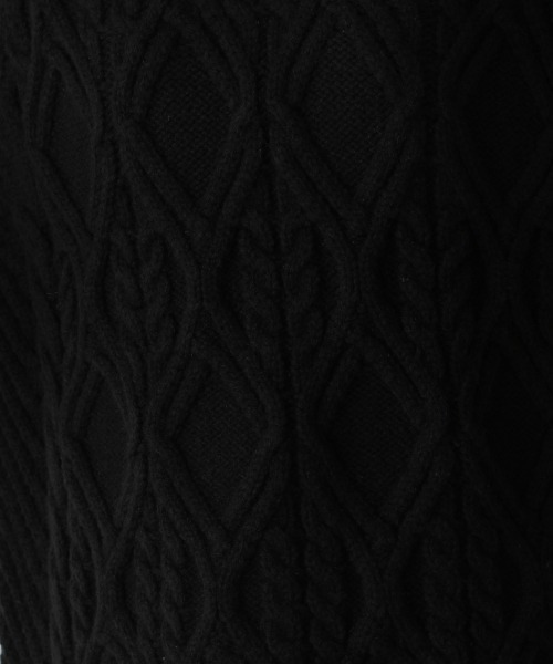 LOWRYS FARM（ローリーズファーム）の「ケーブルプルオーバーLS　239427（ニット/セーター・レディース・アイボリー/ブラック/ダークブラウン/オレンジ・FREE）」の6枚目の写真