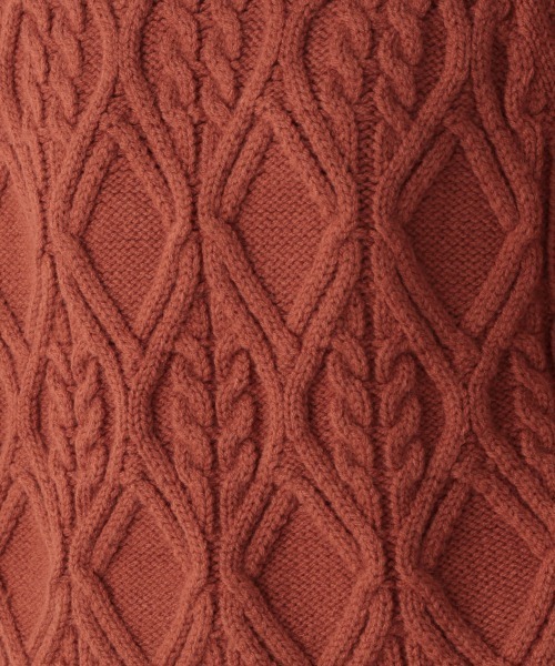 LOWRYS FARM（ローリーズファーム）の「ケーブルプルオーバーLS　239427（ニット/セーター・レディース・アイボリー/ブラック/ダークブラウン/オレンジ・FREE）」の9枚目の写真