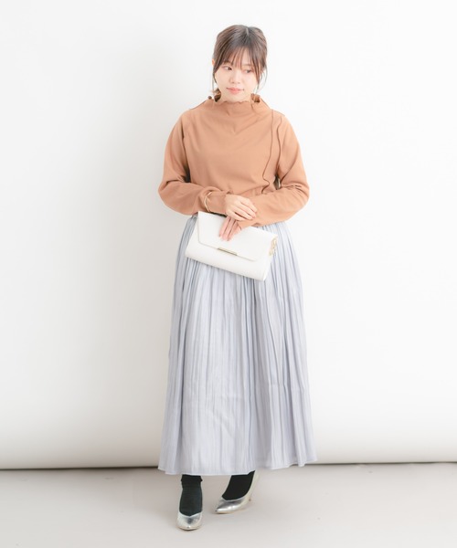 Wordtrobe（ワードトローブ）の「【wordtrobe】起毛フライスメロウインナー（Tシャツ/カットソー・レディース・ベージュ/ブラウン/チャコールグレー・FREE）」の13枚目の写真