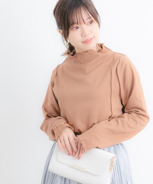 Wordtrobe（ワードトローブ）の「【wordtrobe】起毛フライスメロウインナー（Tシャツ/カットソー・レディース・ベージュ/ブラウン/チャコールグレー・FREE）」の21枚目の写真