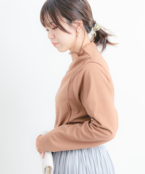 Wordtrobe（ワードトローブ）の「【wordtrobe】起毛フライスメロウインナー（Tシャツ/カットソー・レディース・ベージュ/ブラウン/チャコールグレー・FREE）」の12枚目の写真