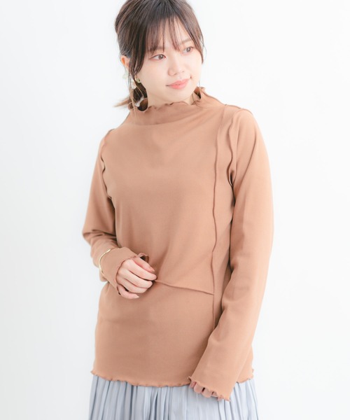 Wordtrobe（ワードトローブ）の「【wordtrobe】起毛フライスメロウインナー（Tシャツ/カットソー・レディース・ベージュ/ブラウン/チャコールグレー・FREE）」の22枚目の写真