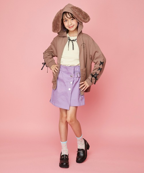 JENNI love(ジェニィラブ)の「ウォッシャブルロゴリボンニット(ニット/セーター・キッズ・ベージュ/オフホワイト/ミント・130cm/140cm/150cm/160cm)」の5枚目の写真