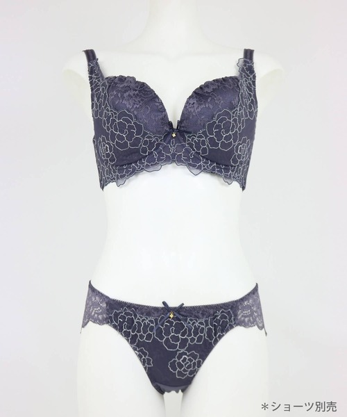 fran de lingerie(フランデランジェリー)の「Luxe Lace リュクスレース コーディネートブラジャー G65-I85カップ(ブラジャー・レディース・サックスブルー/クリーム/シルバーグレー・G65/G70/G75/G80/G85/H65/H70/H75/H80/H85/I65/I70/I75/I80/I85)」の17枚目の写真
