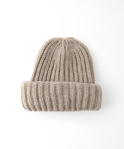 ARMEN(アーメン)の「【ARMEN/アーメン】 3HOLDINGRIBCAP:ニットキャップ(ニットキャップ/ビーニー・レディース・ブラック/ブラウン/アイボリー・FREE)」の2枚目の写真