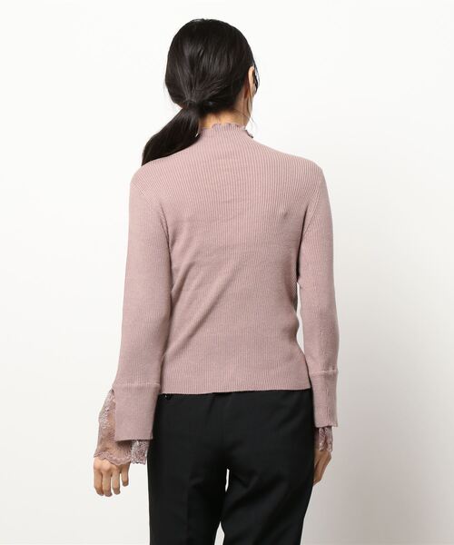 natural couture(ナチュラルクチュール)の「【大好評リバイバルアイテム】袖口レースもちもちリブタートル(ニット/セーター・レディース・アイボリー/ミント/サックスブルー/ブラック/ラベンダー/モカ・FREE)」の14枚目の写真