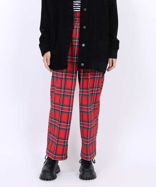 PUNYUS（プニュズ）の「タータンチェックイージーパンツ（その他パンツ・メンズ・ベージュ/レッド/グリーン・1/2/4/3）」の3枚目の写真