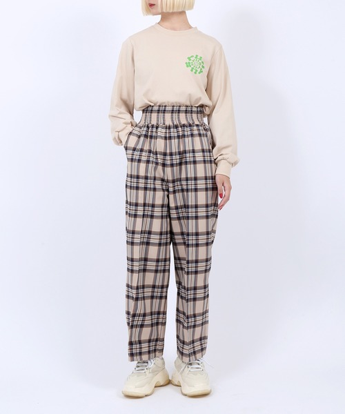 PUNYUS（プニュズ）の「タータンチェックイージーパンツ（その他パンツ・メンズ・ベージュ/レッド/グリーン・1/2/4/3）」の17枚目の写真