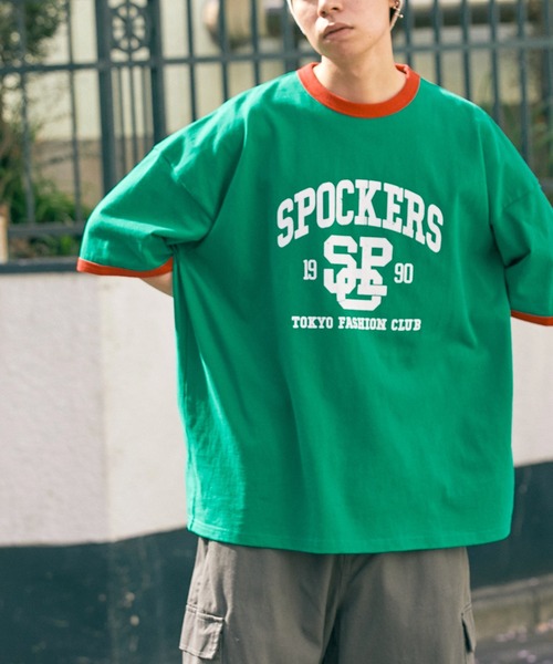 SPOC STORE（スポックストア）の「【SPOC STORE】カスレプリントリンガーT（Tシャツ/カットソー・メンズ・ホワイト/グリーン/コバルトブルー・M/L）」の22枚目の写真