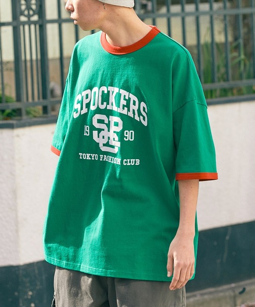 SPOC STORE（スポックストア）の「【SPOC STORE】カスレプリントリンガーT（Tシャツ/カットソー・メンズ・ホワイト/グリーン/コバルトブルー・M/L）」の20枚目の写真