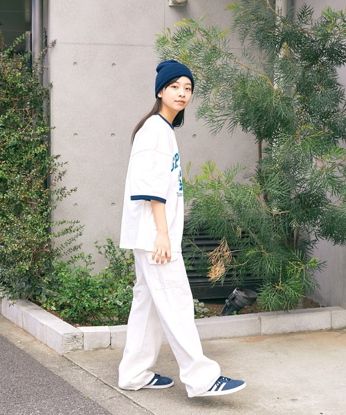 SPOC STORE（スポックストア）の「【SPOC STORE】カスレプリントリンガーT（Tシャツ/カットソー・メンズ・ホワイト/グリーン/コバルトブルー・M/L）」の18枚目の写真