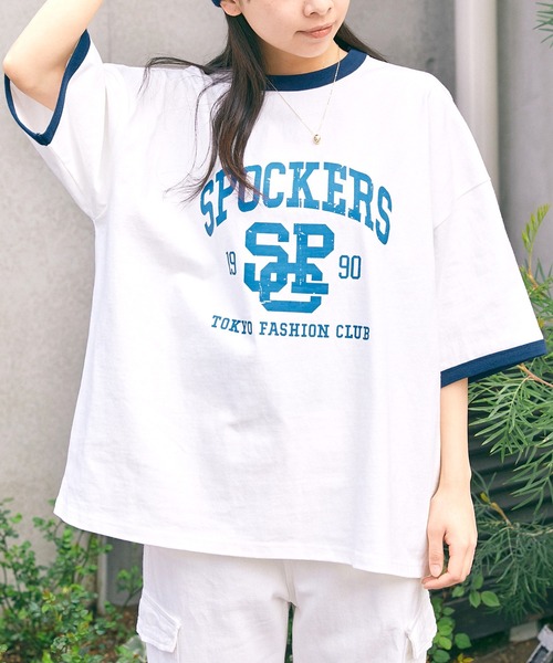 SPOC STORE（スポックストア）の「【SPOC STORE】カスレプリントリンガーT（Tシャツ/カットソー・メンズ・ホワイト/グリーン/コバルトブルー・M/L）」の17枚目の写真