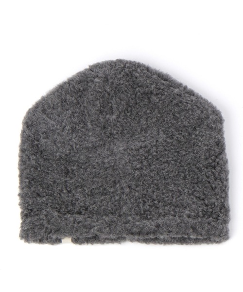 BABYLONE（バビロン）の「COLD BREAKER / ボアフードスヌード（キャップ・レディース・ベージュ/ダークグレー・FREE）」の5枚目の写真