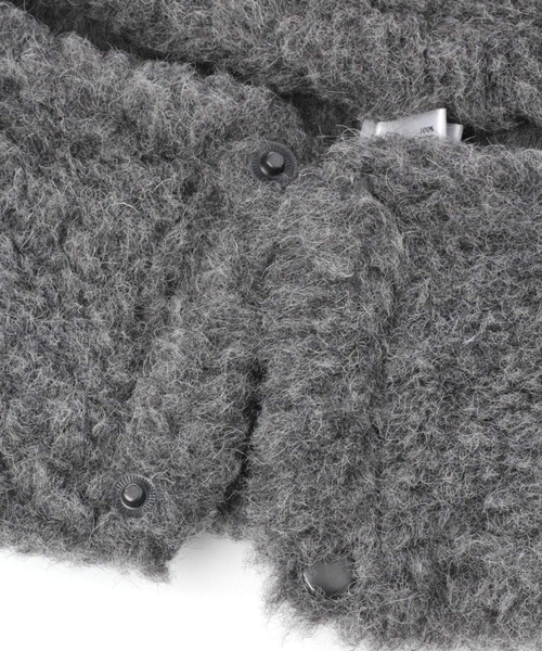 BABYLONE（バビロン）の「COLD BREAKER / ボアフードスヌード（キャップ・レディース・ベージュ/ダークグレー・FREE）」の9枚目の写真