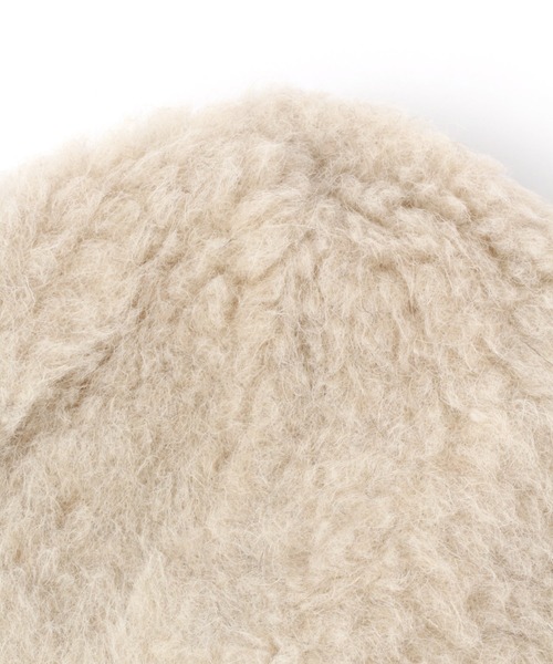 BABYLONE（バビロン）の「COLD BREAKER / ボアフードスヌード（キャップ・レディース・ベージュ/ダークグレー・FREE）」の12枚目の写真