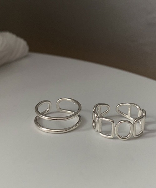 yu-ka（ユーカ）の「YU-KA : フォークリング ２本セット①（シルバー925）（リング・レディース・シルバー・FREE）」の5枚目の写真