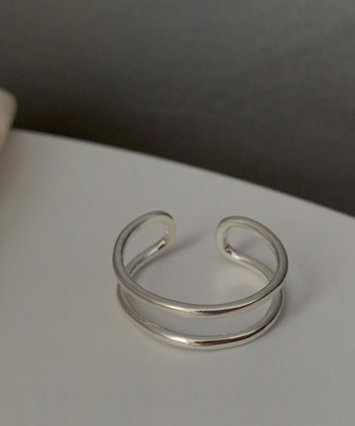 yu-ka（ユーカ）の「YU-KA : フォークリング ２本セット①（シルバー925）（リング・レディース・シルバー・FREE）」の6枚目の写真
