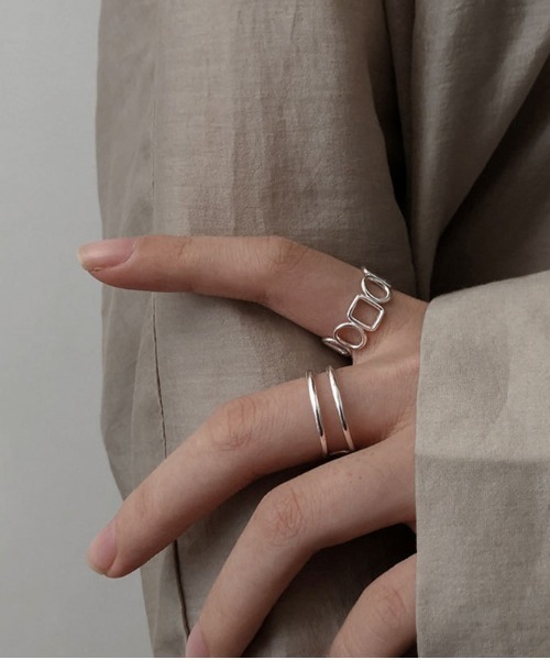 yu-ka（ユーカ）の「YU-KA : フォークリング ２本セット①（シルバー925）（リング・レディース・シルバー・FREE）」の8枚目の写真