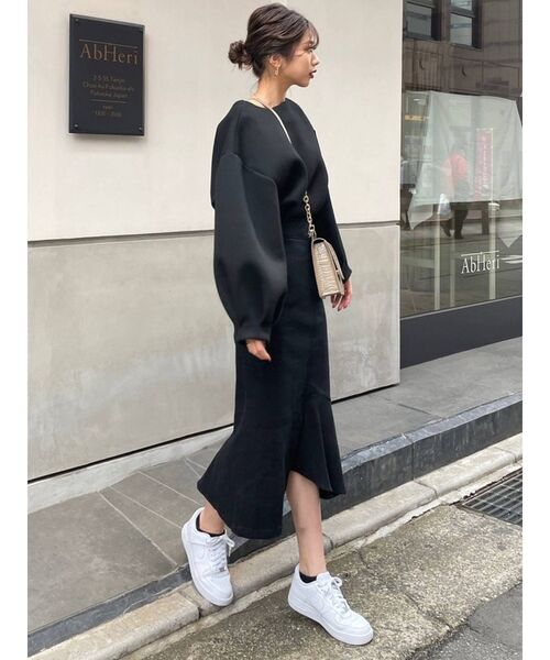 MURUA(ムルーア)の「アシンメトリーマーメイドスカート(スカート・レディース・アイボリー/ブラック/ホワイト/イエロー・1/2)」の11枚目の写真