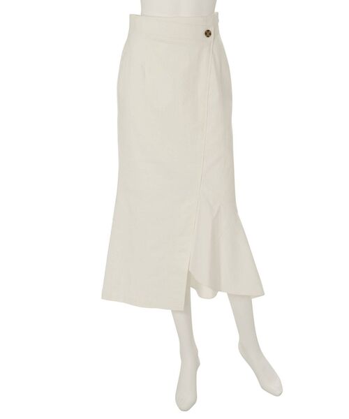 MURUA(ムルーア)の「アシンメトリーマーメイドスカート(スカート・レディース・アイボリー/ブラック/ホワイト/イエロー・1/2)」の16枚目の写真