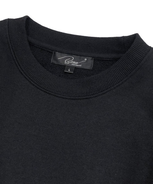 Beno（ビーノ）の「ライトTC裏毛 コラージュアートプリント オーバーサイズ トレーナー（スウェット・メンズ・ブラック/オフホワイト/スモークピンク/グレイッシュブルー・M/L）」の15枚目の写真