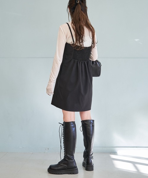 WEGO(ウィゴー)の「WEGO/ミニフレアーキャミワンピ(ワンピース・レディース・ブラック/アニマル・FREE)」の8枚目の写真