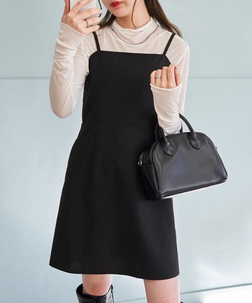 WEGO(ウィゴー)の「WEGO/ミニフレアーキャミワンピ(ワンピース・レディース・ブラック/アニマル・FREE)」の9枚目の写真