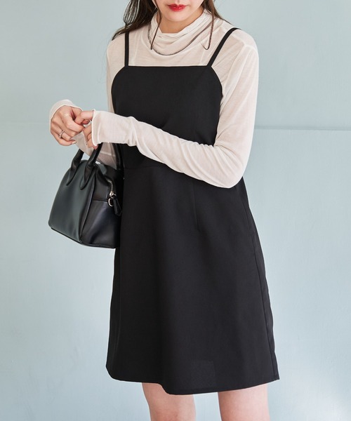 WEGO(ウィゴー)の「WEGO/ミニフレアーキャミワンピ(ワンピース・レディース・ブラック/アニマル・FREE)」の10枚目の写真