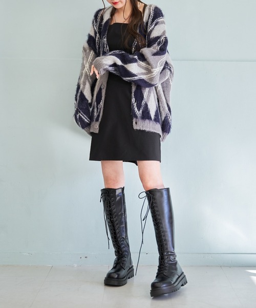 WEGO(ウィゴー)の「WEGO/ミニフレアーキャミワンピ(ワンピース・レディース・ブラック/アニマル・FREE)」の3枚目の写真