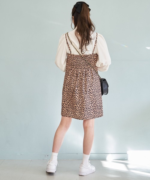 WEGO(ウィゴー)の「WEGO/ミニフレアーキャミワンピ(ワンピース・レディース・ブラック/アニマル・FREE)」の13枚目の写真