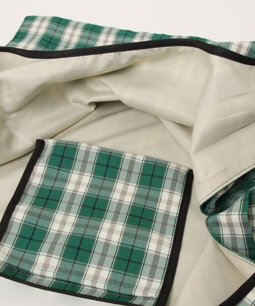 TINA：JOJUN（ティーナジョジュン）の「チェック柄 トートバッグ TINA：JOJUN（トートバッグ・レディース・グリーン/ブラック・F）」の5枚目の写真