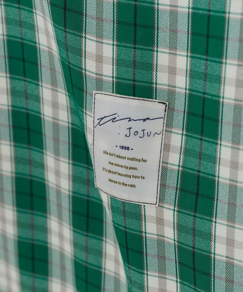 TINA：JOJUN（ティーナジョジュン）の「チェック柄 トートバッグ TINA：JOJUN（トートバッグ・レディース・グリーン/ブラック・F）」の18枚目の写真