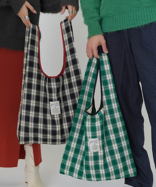 チェック柄 ショルダーバッグ TINA：JOJUN ティーナジョジュン チェック柄 ショルダーバッグ TINA：JOJUN（ショルダーバッグ