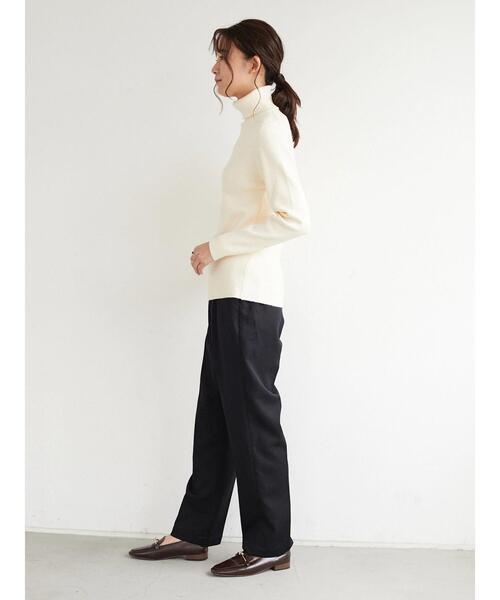 CRAFT STANDARD BOUTIQUE(クラフトスタンダードブティック)の「タートルネックリブニットプルオーバー *(ニット/セーター・レディース・ブラック/ベージュ/ブラウン/レッド/アイボリー/マスタード・M/L)」の7枚目の写真