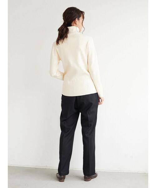CRAFT STANDARD BOUTIQUE(クラフトスタンダードブティック)の「タートルネックリブニットプルオーバー *(ニット/セーター・レディース・ブラック/ベージュ/ブラウン/レッド/アイボリー/マスタード・M/L)」の8枚目の写真