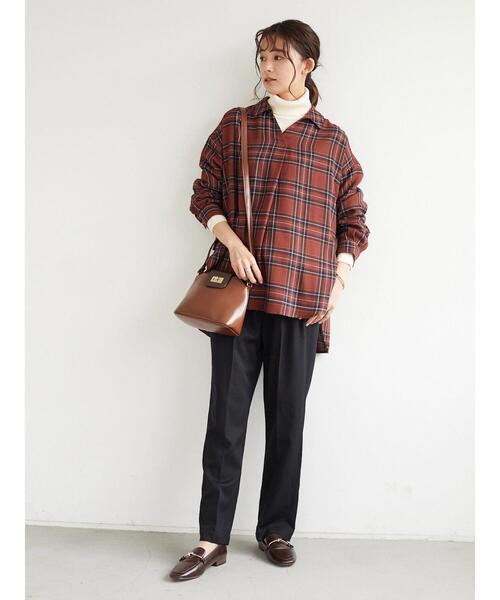 CRAFT STANDARD BOUTIQUE(クラフトスタンダードブティック)の「タートルネックリブニットプルオーバー *(ニット/セーター・レディース・ブラック/ベージュ/ブラウン/レッド/アイボリー/マスタード・M/L)」の9枚目の写真