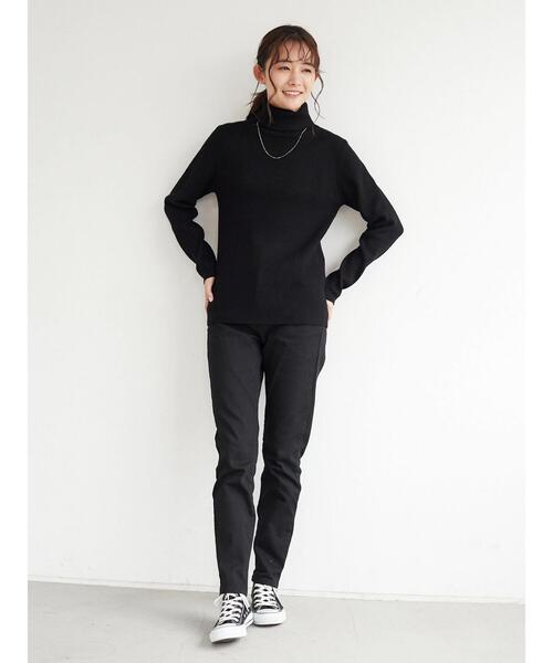 CRAFT STANDARD BOUTIQUE(クラフトスタンダードブティック)の「タートルネックリブニットプルオーバー *(ニット/セーター・レディース・ブラック/ベージュ/ブラウン/レッド/アイボリー/マスタード・M/L)」の13枚目の写真