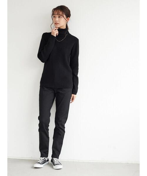 CRAFT STANDARD BOUTIQUE(クラフトスタンダードブティック)の「タートルネックリブニットプルオーバー *(ニット/セーター・レディース・ブラック/ベージュ/ブラウン/レッド/アイボリー/マスタード・M/L)」の14枚目の写真